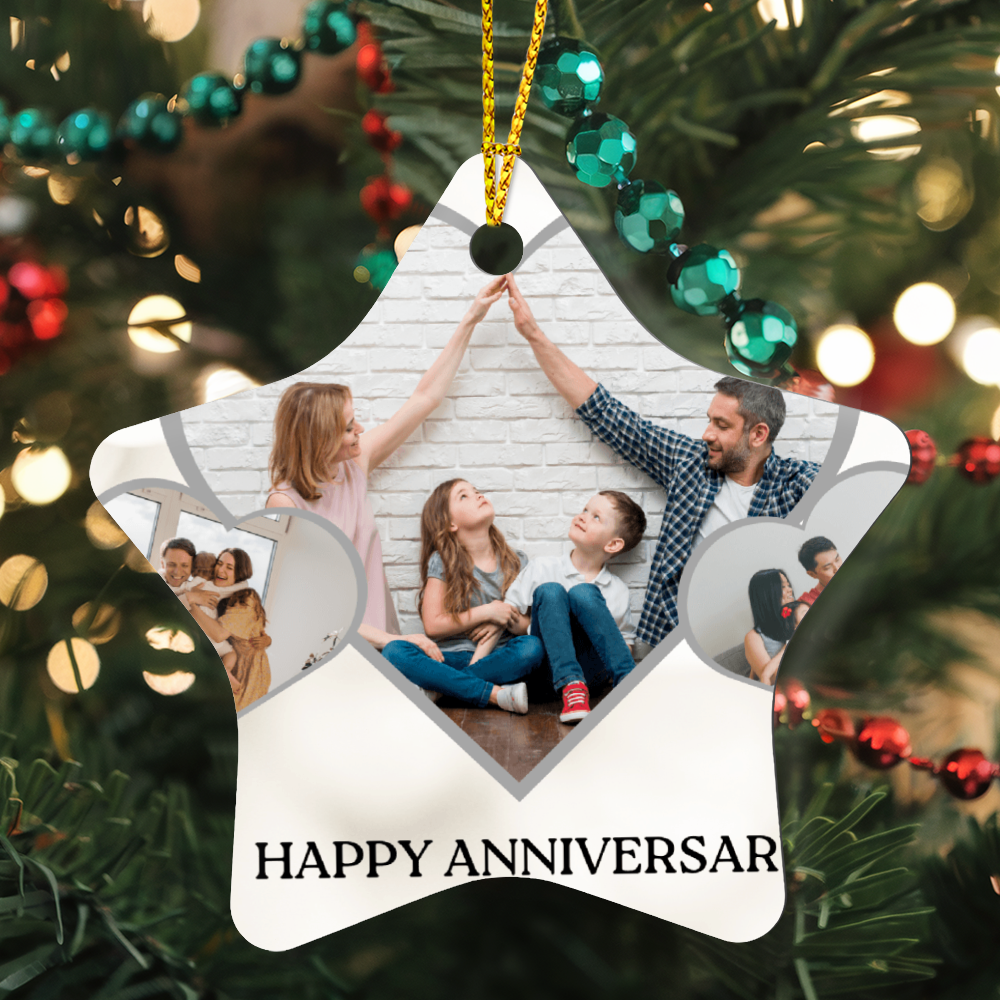 Personalized Anniversary Star Ornament – A Shining Symbol of Your Love