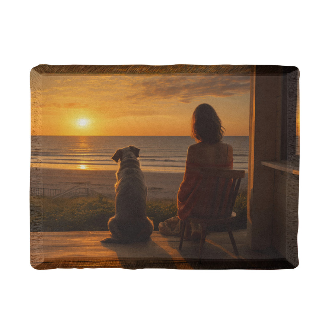 Sunset Moments with Dog Blanket