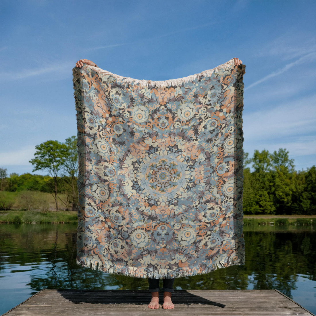 Bohemian Mandala Fleece Blanket