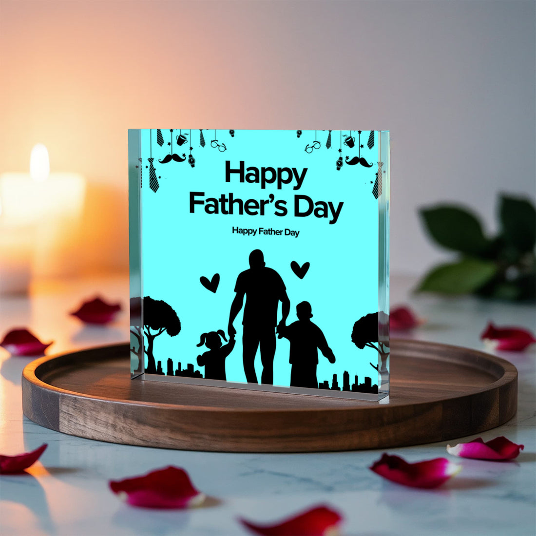 Father's Day Printed Acrylic Block – A Timeless Tribute to Dad