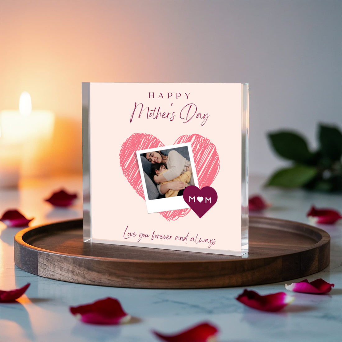 Mother's Day Printed Acrylic Block – Personalized Keepsake Gift for Mom
