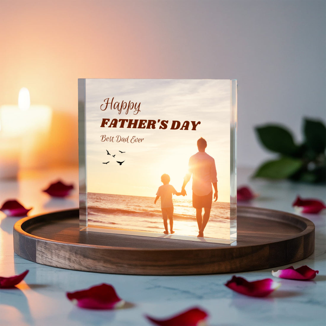 Dad Deserves the Best – Printed Acrylic Block Gift